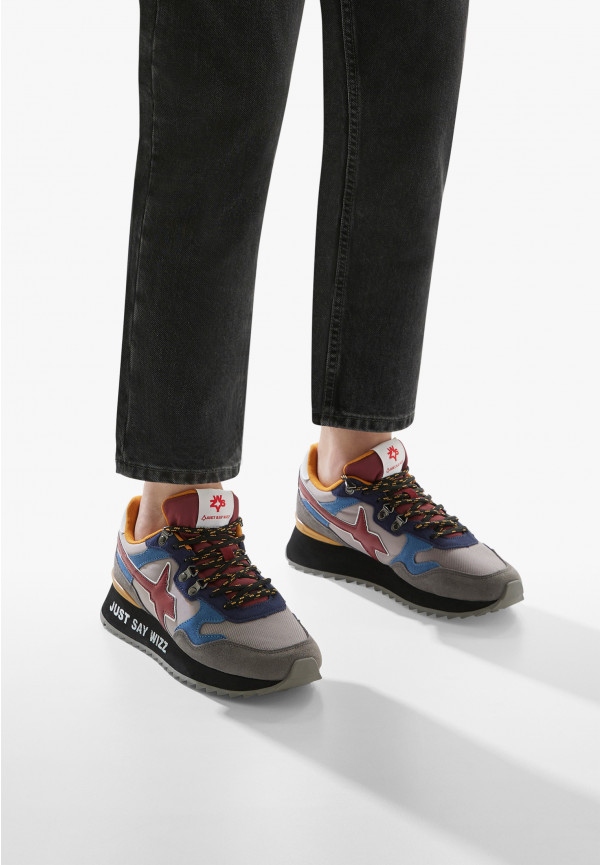 W6yz Sneakers in suede e tessuto tecnico Antracite -YAK-M Outlet