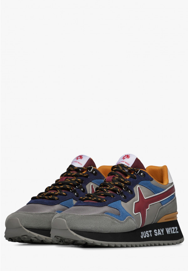 W6yz Sneakers in suede e tessuto tecnico Antracite -YAK-M Outlet