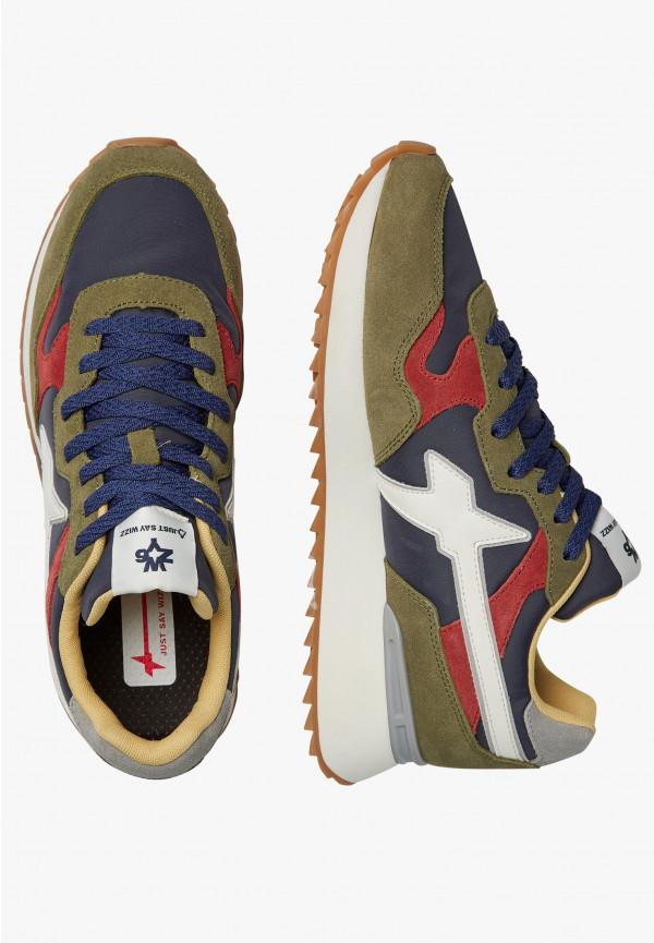 W6yz Sneakers in tessuto tecnico e suede Blu scuro -YAK-M In Vendita