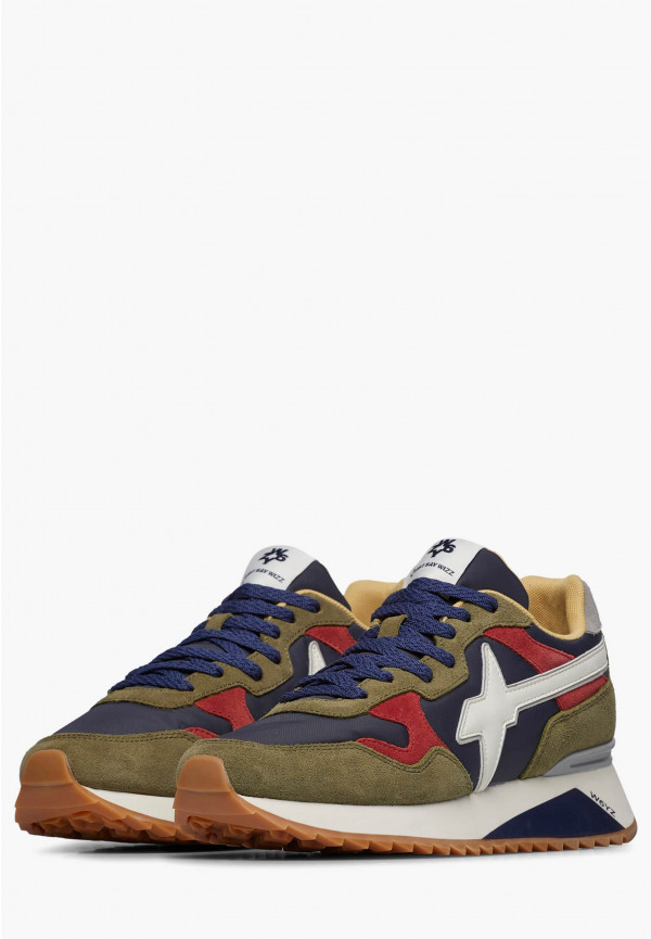 W6yz Sneakers in tessuto tecnico e suede Blu scuro -YAK-M In Vendita