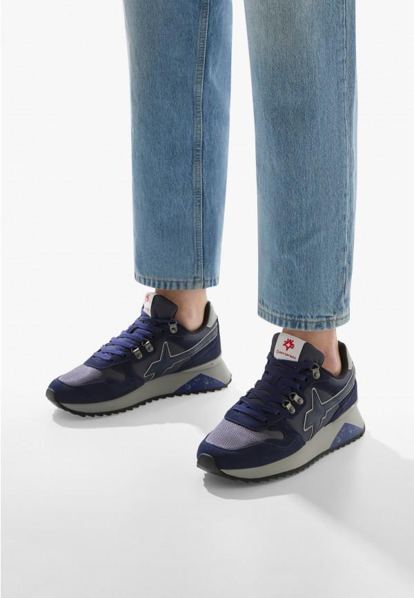 W6yz Sneakers in tessuto tecnico e suede Blu -YAK-M Offerte