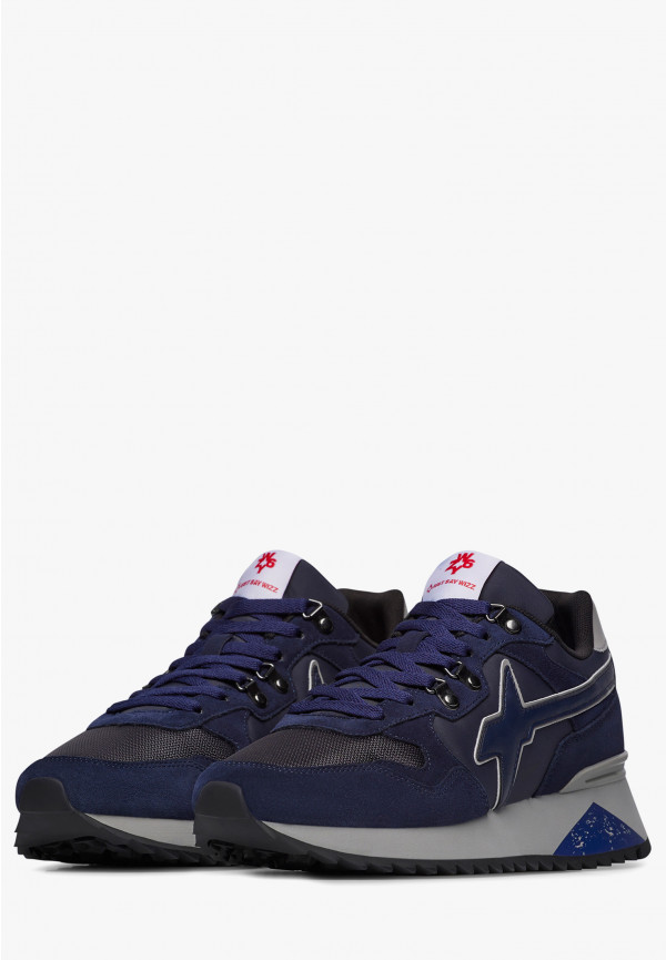 W6yz Sneakers in tessuto tecnico e suede Blu -YAK-M Offerte