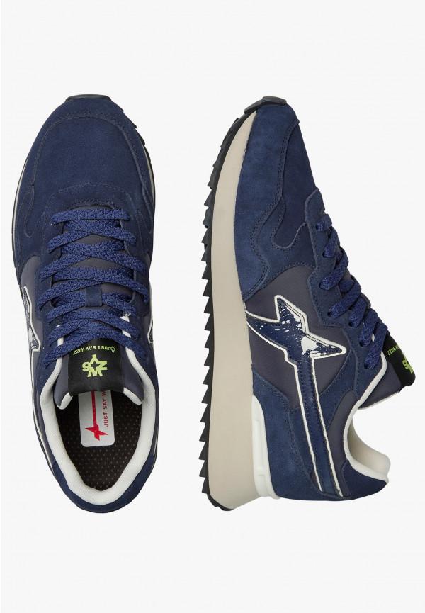 W6yz Sneakers in tessuto tecnico e suede Navy -YAK-M Vendita Calda