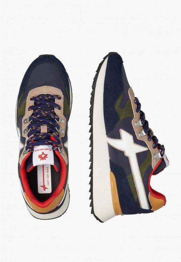 W6yz Sneakers in tessuto tecnico e suede Navy -YAK-M Vendita Economica