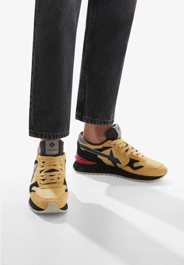 W6yz Sneakers in tessuto tecnico e suede Zucca -YAK-M Saldi Di Fabbrica