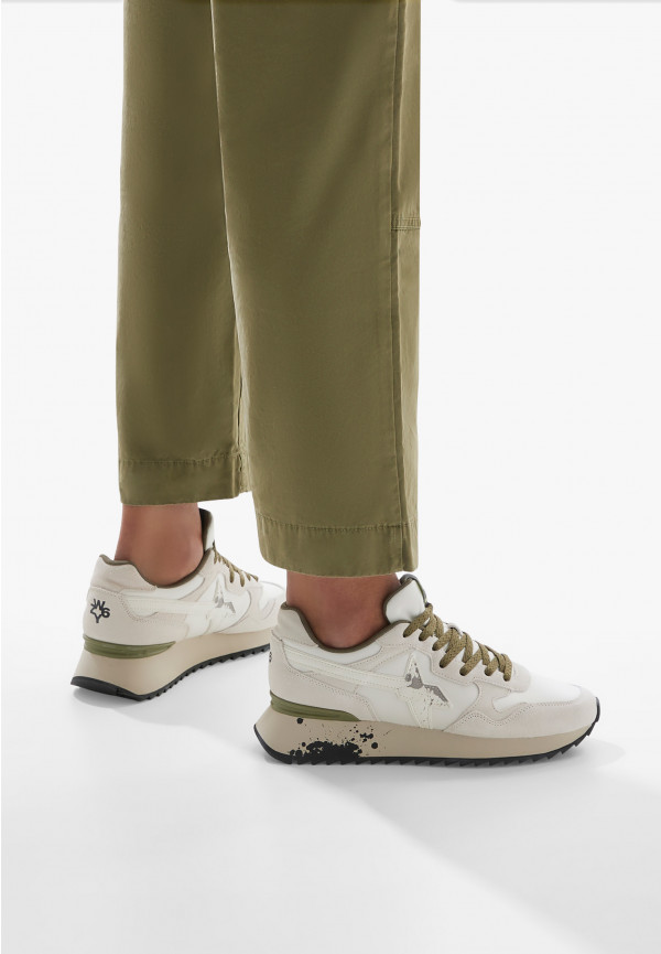W6yz Sneakers in tessuto tecnico e suede Bianco -YAK-M I Più Venduti