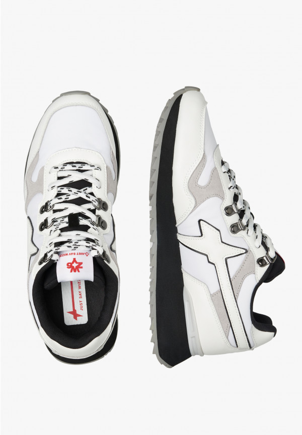 W6yz Sneakers in ecopelle e tessuto tecnico Bianco -YAK-M Negozio