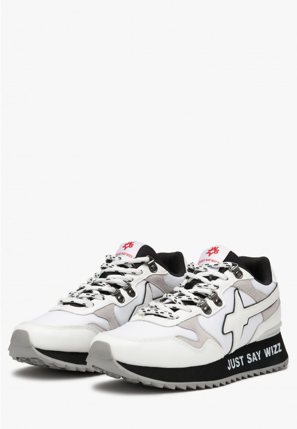 W6yz Sneakers in ecopelle e tessuto tecnico Bianco -YAK-M Negozio