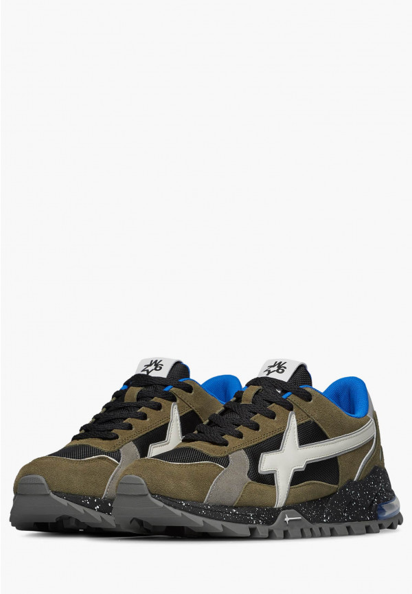 W6yz Sneakers in suede e tessuto tecnico Militare -BREEZE 3-M In Saldo
