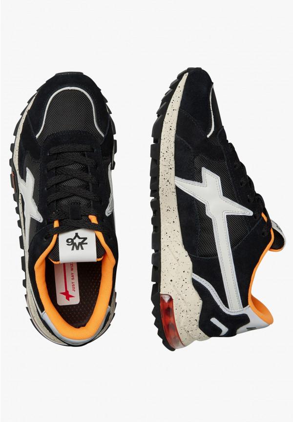W6yz Sneakers in suede e tessuto tecnico Bianco-Nero -BREEZE 3-M Nuova