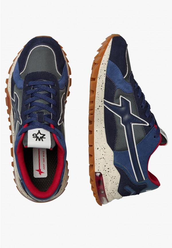 W6yz Sneakers in suede e tessuto tecnico Navy -BREEZE 3-M Moda