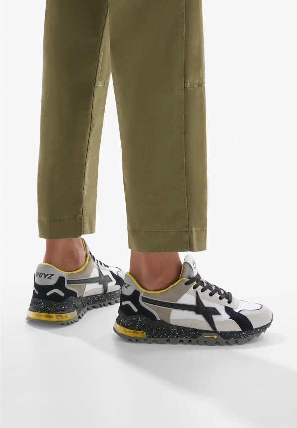 W6yz Sneakers in suede e tessuto tecnico Bianco-Grigio -BREEZE 3-M 2025
