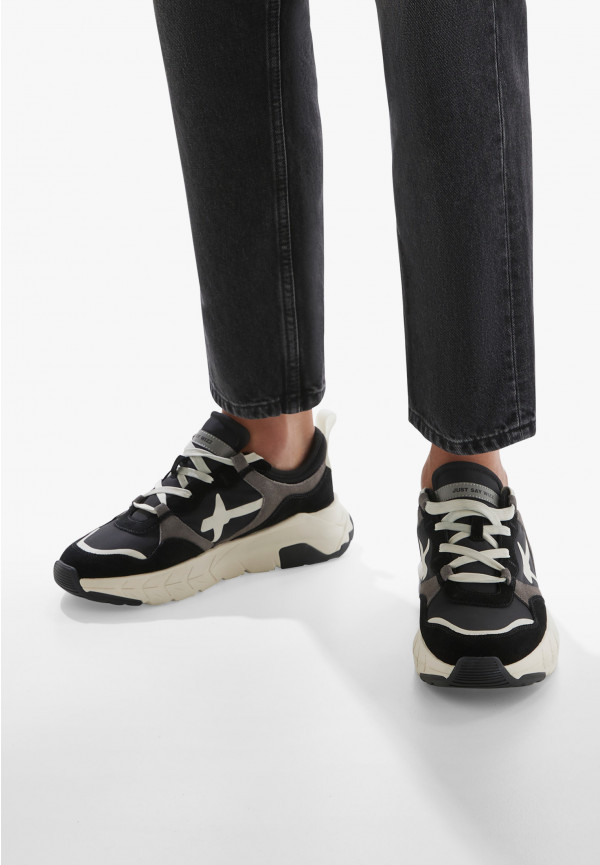 W6yz Sneakers in suede e tessuto tecnico Nero -NEXT-M Italy