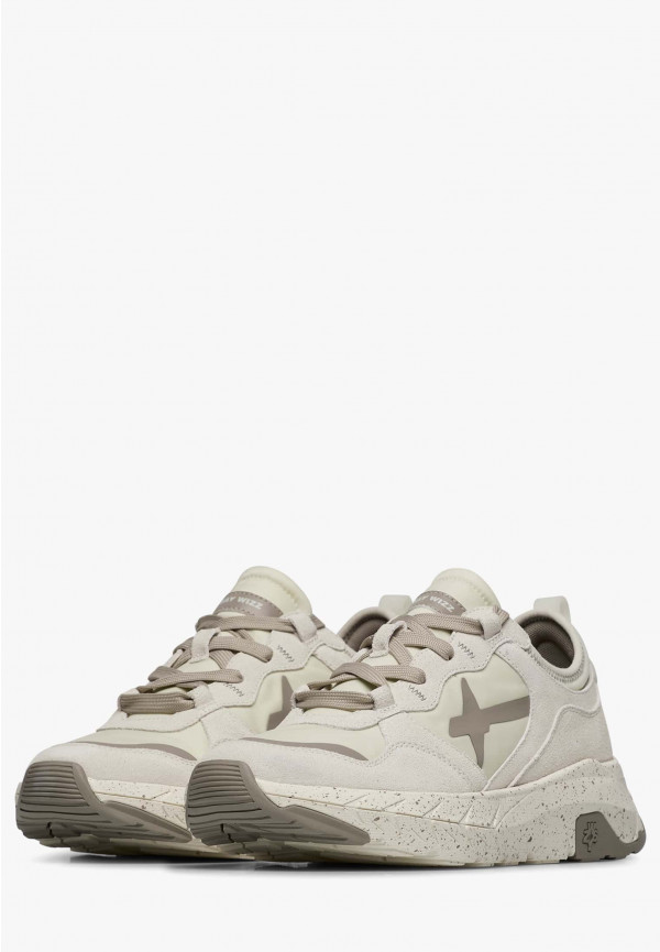 W6yz Sneakers in suede e tessuto tecnico Bianco panna -NEXT-M 2025
