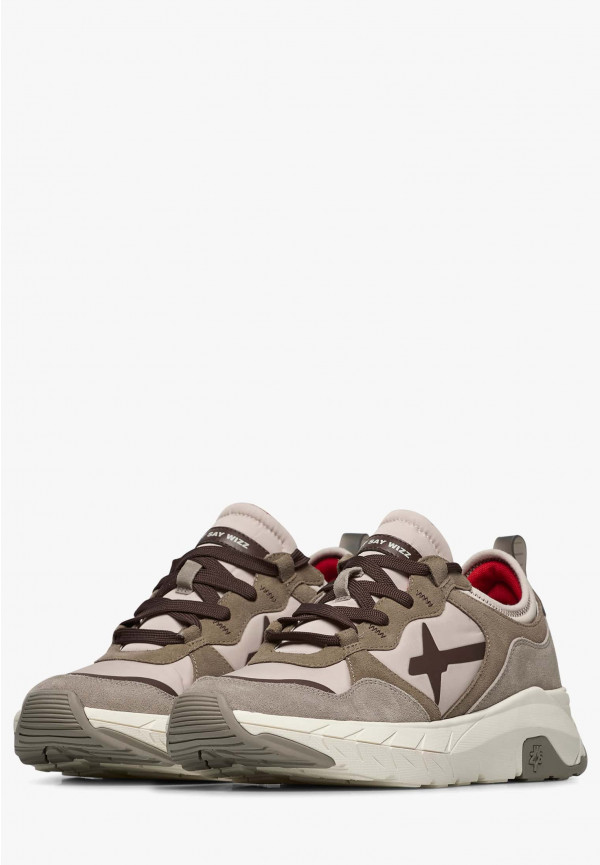 W6yz Sneakers in suede e tessuto tecnico Tortora -NEXT-M In Linea