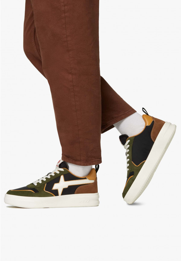 W6yz Sneakers in tessuto tecnico e suede Militare -BOND-M Spedizione Gratuita