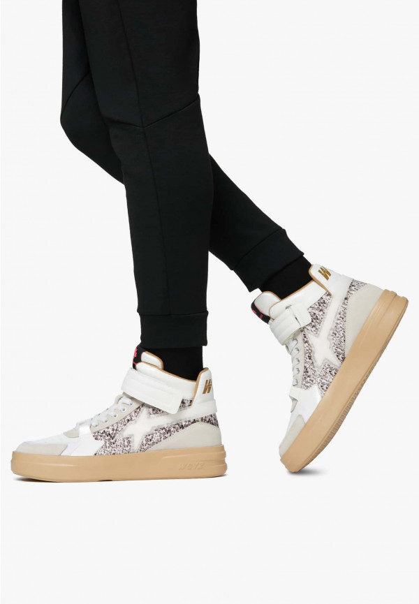 W6yz Sneakers alla caviglia in pelle e suede Bianco -Q-UNI Qualità Garantita