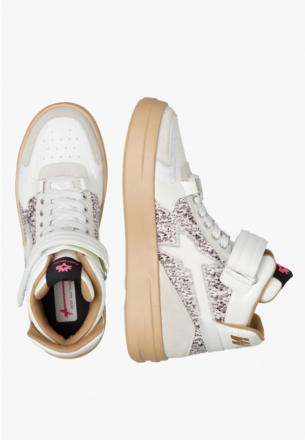 W6yz Sneakers alla caviglia in pelle e suede Bianco -Q-UNI Qualità Garantita