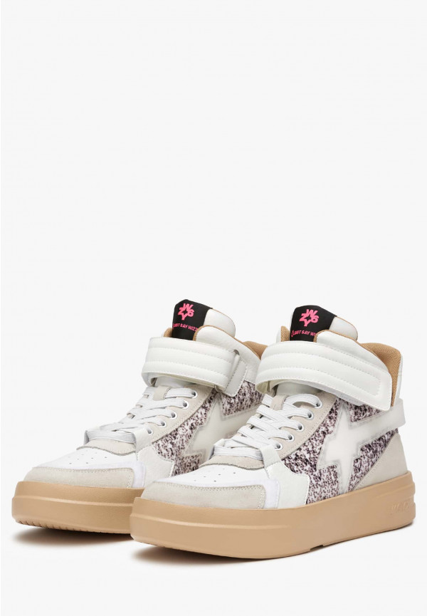 W6yz Sneakers alla caviglia in pelle e suede Bianco -Q-UNI Qualità Garantita