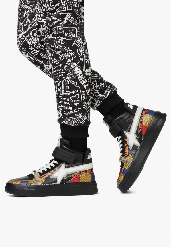 W6yz Sneakers alla caviglia in pelle Nero -Q-UNI Consegna Veloce