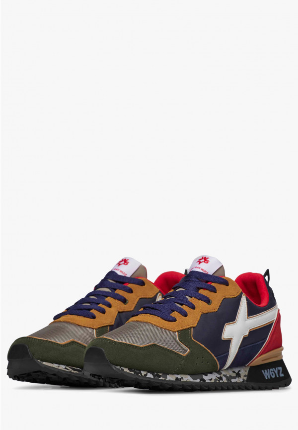 W6yz Sneakers in tessuto tecnico e suede Verde oliva -JET-M Promozione Limitata