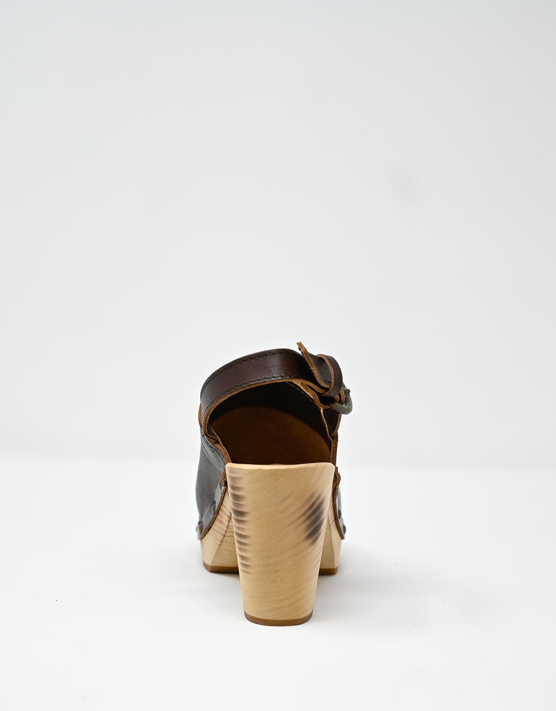 Wally Walker zoccolo in pelle dark chestnut Olandflex by astorflex Vendita Economica