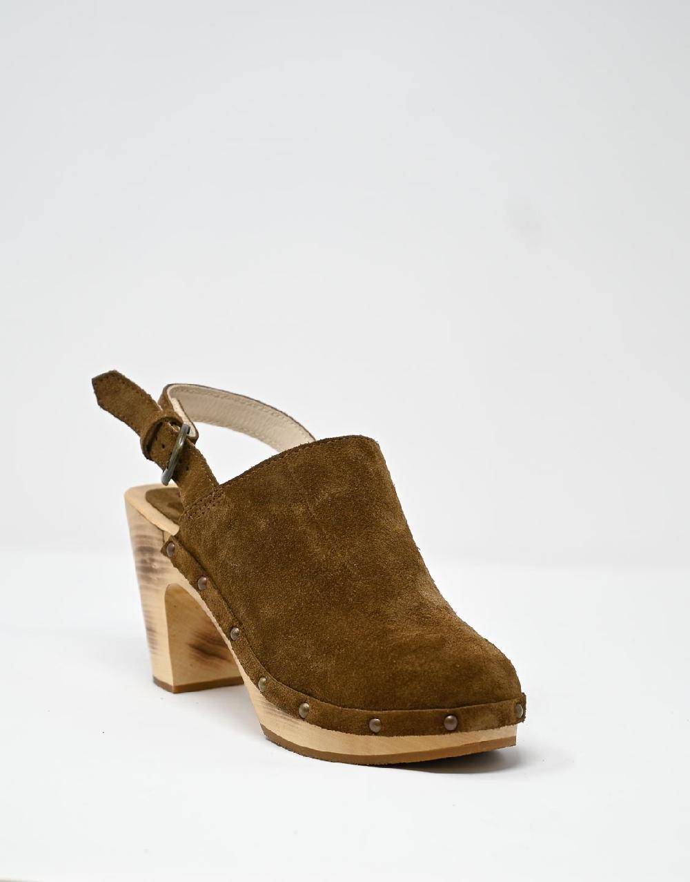 Wally Walker zoccolo in pelle scamosciata dark chestnut Olandflex by astorflex I Più Venduti