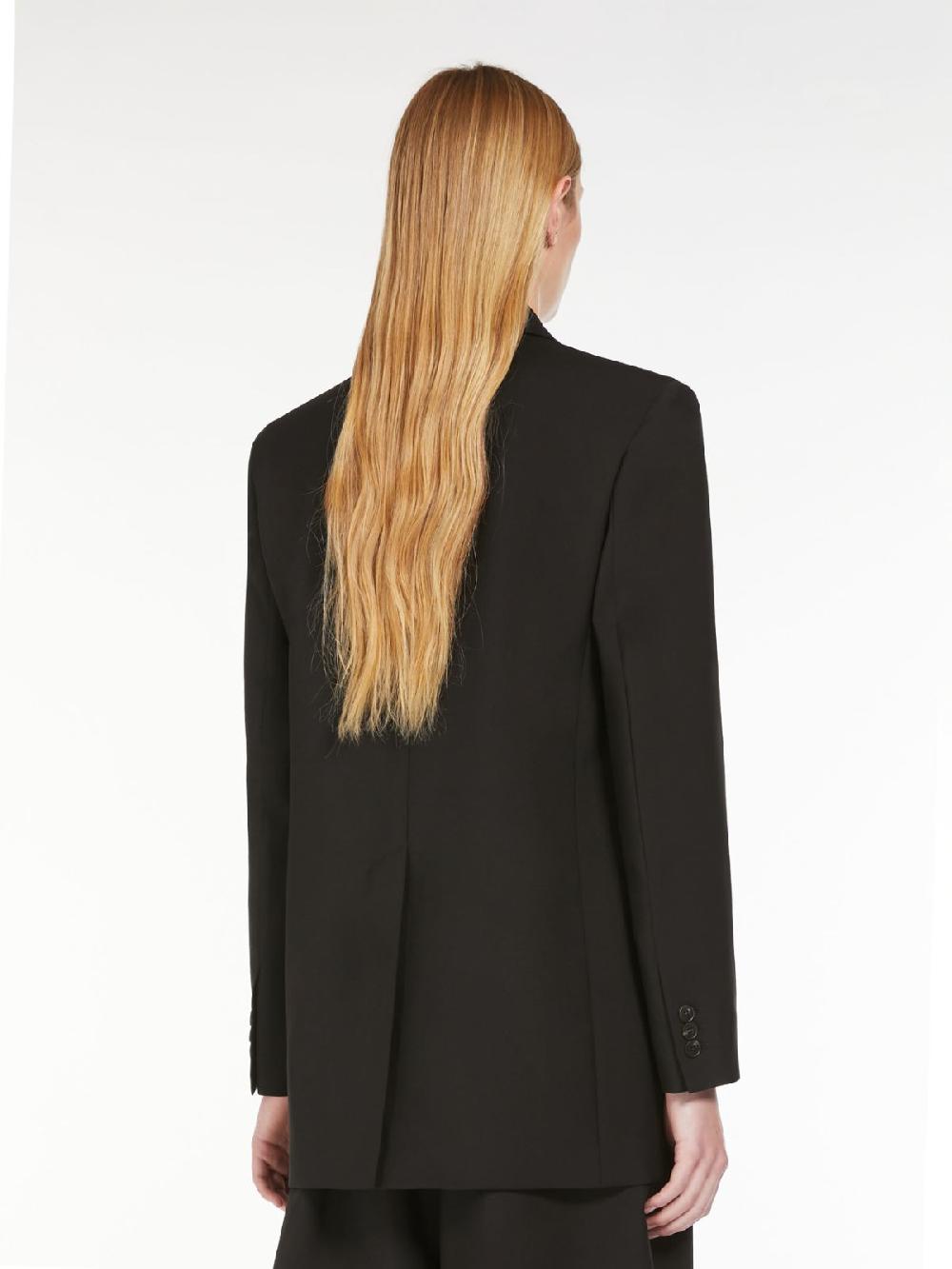 Weekend Blazer doppiopetto in tela di lana Vendita Calda