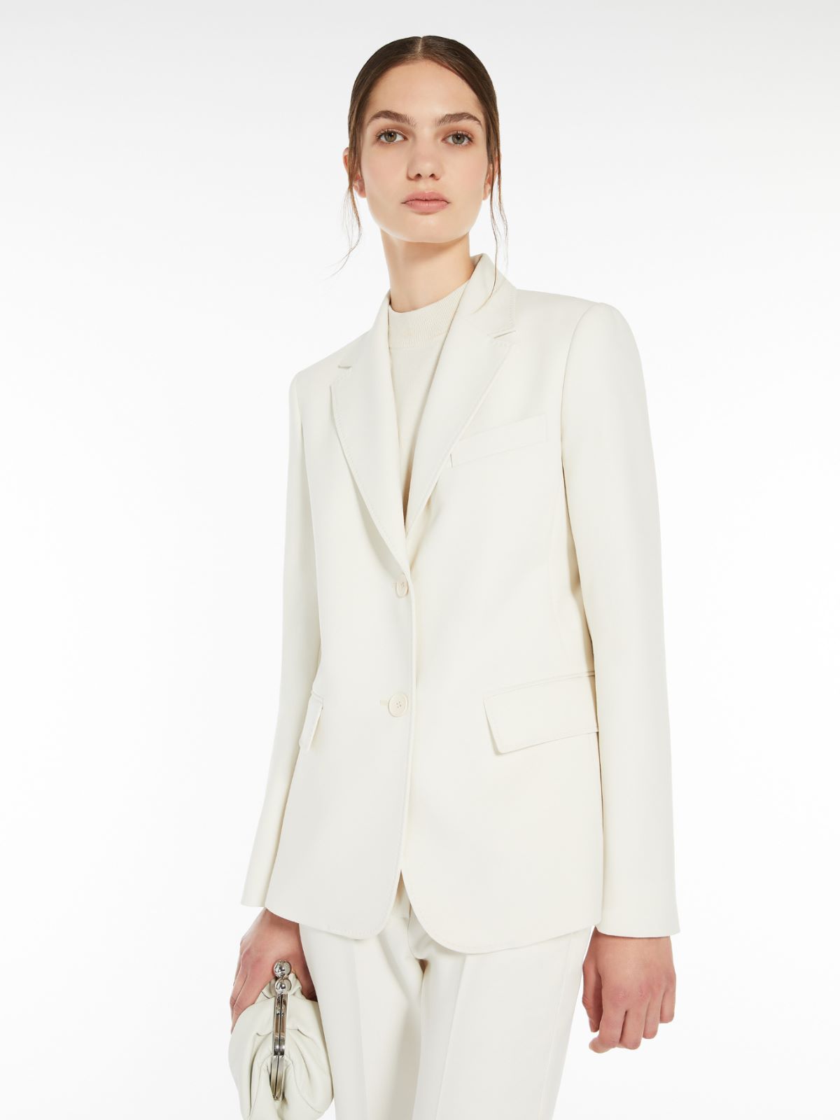 Weekend Blazer monopetto in tela di mista lana Saldi Di Fabbrica