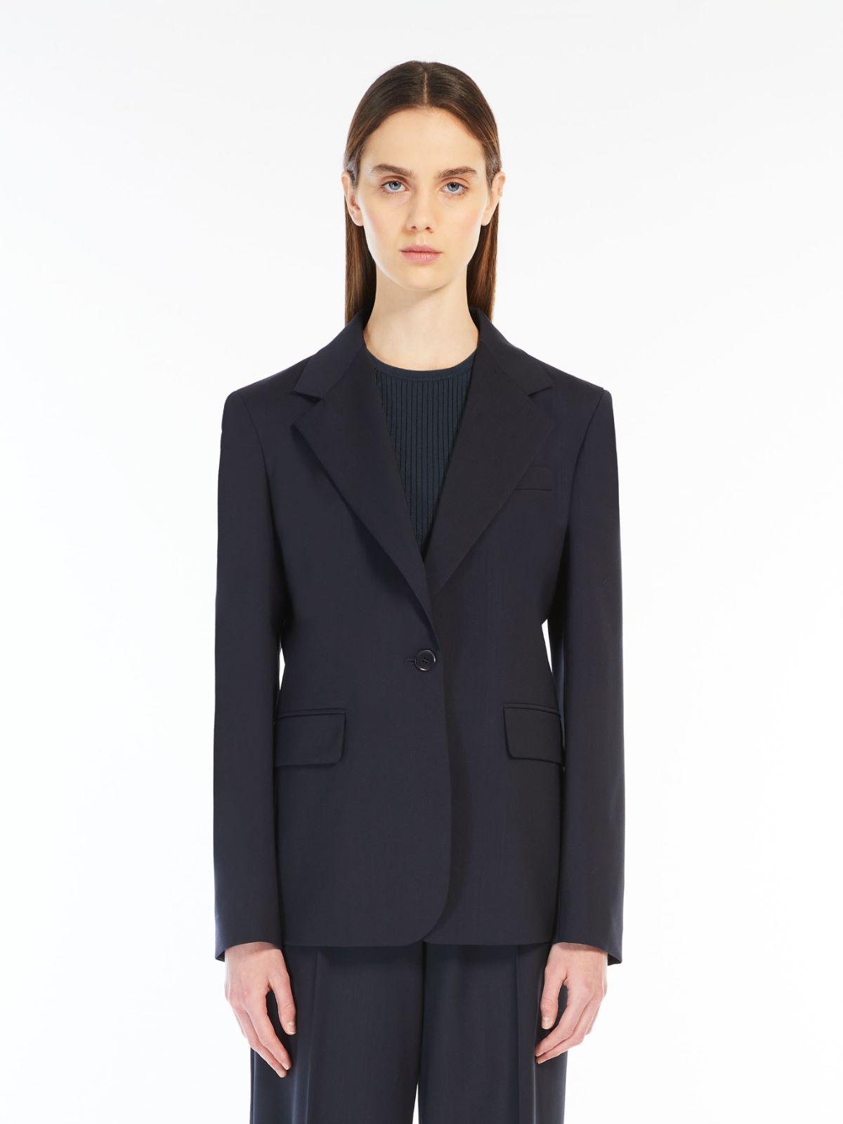 Weekend Blazer in lana natural stretch In Linea