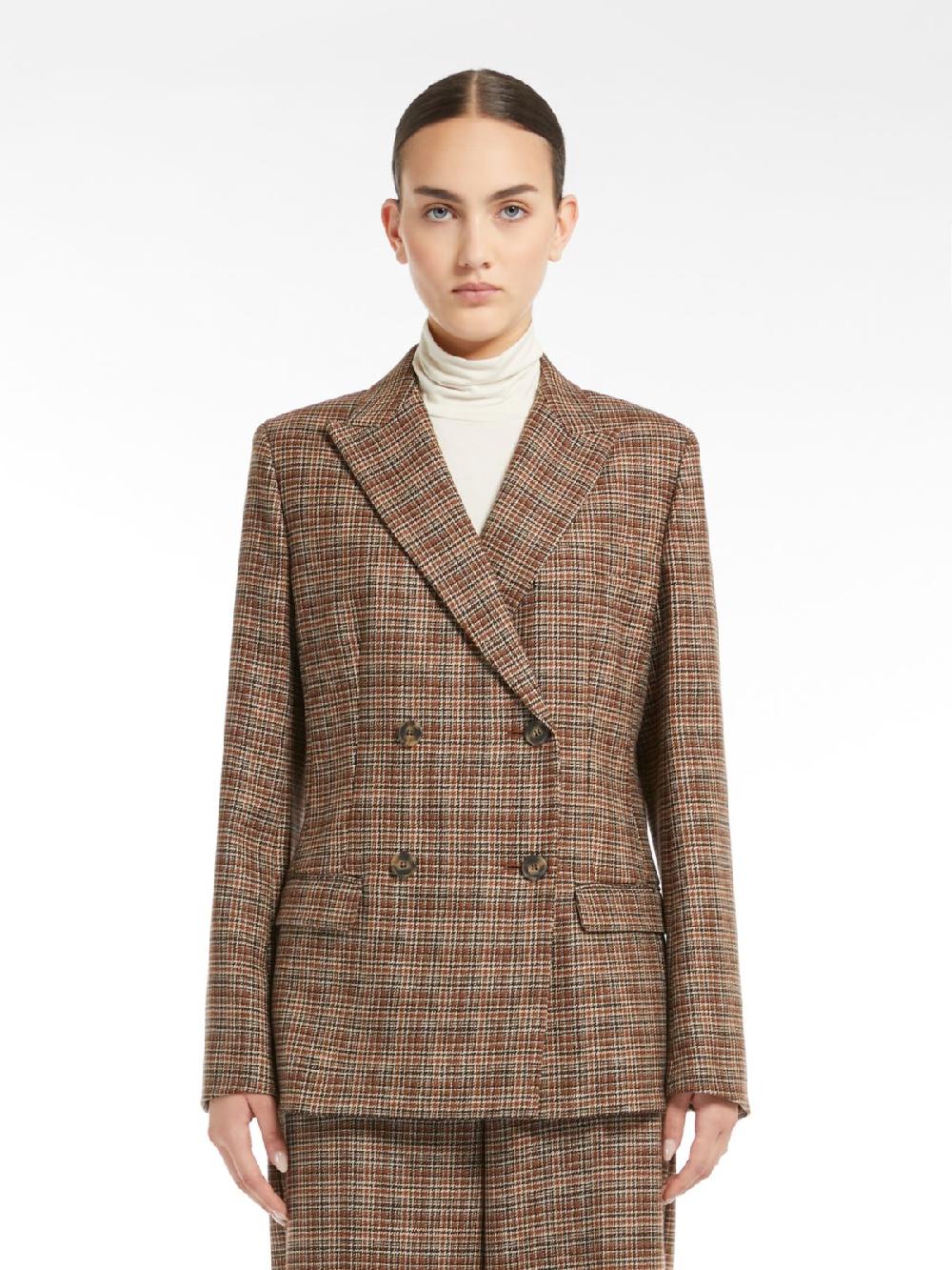 Weekend Blazer in lana disegnata Consegna Veloce