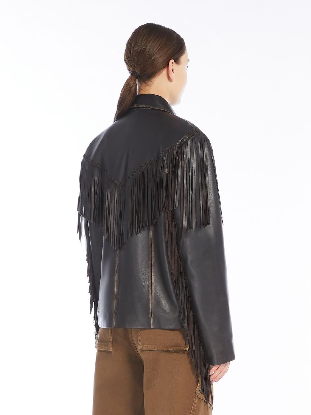 Weekend Giacca in nappa con frange Fino Al -60%