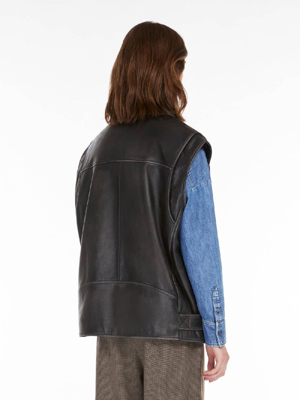 Weekend Gilet oversize in pelle Shopping Online