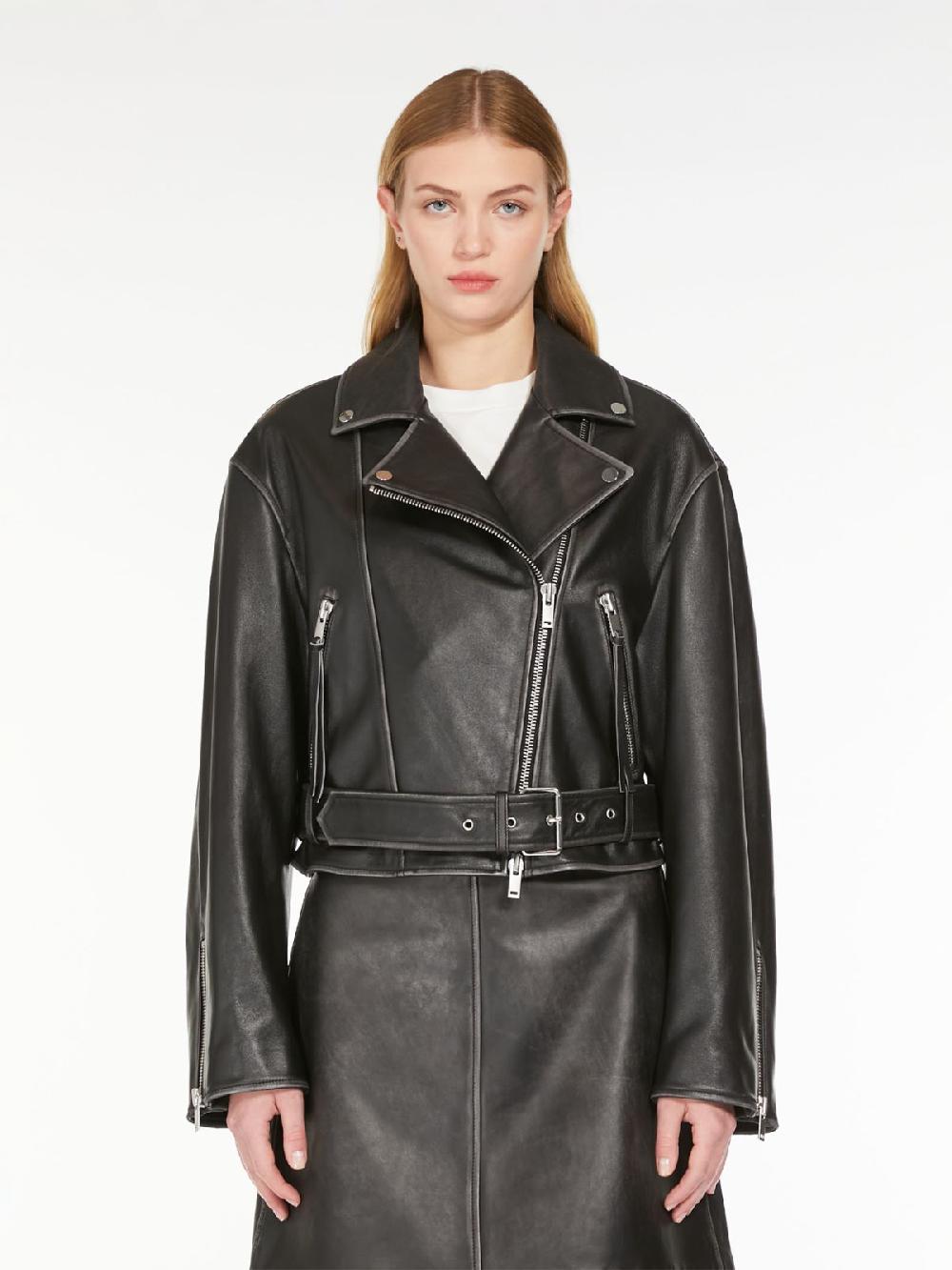 Weekend Giacca biker in pelle Affare Del Giorno