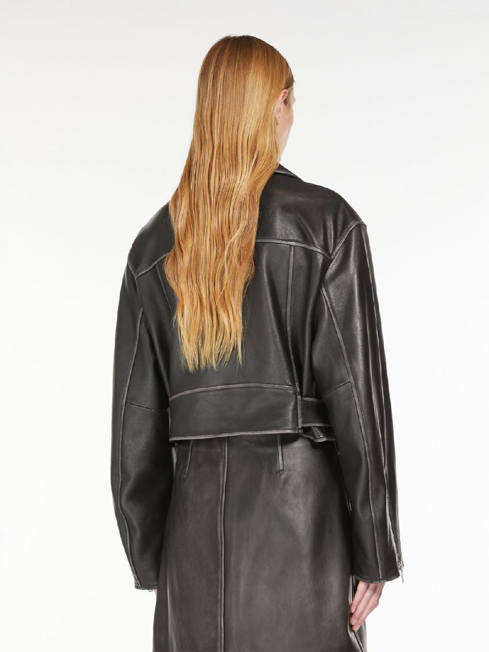 Weekend Giacca biker in pelle Affare Del Giorno