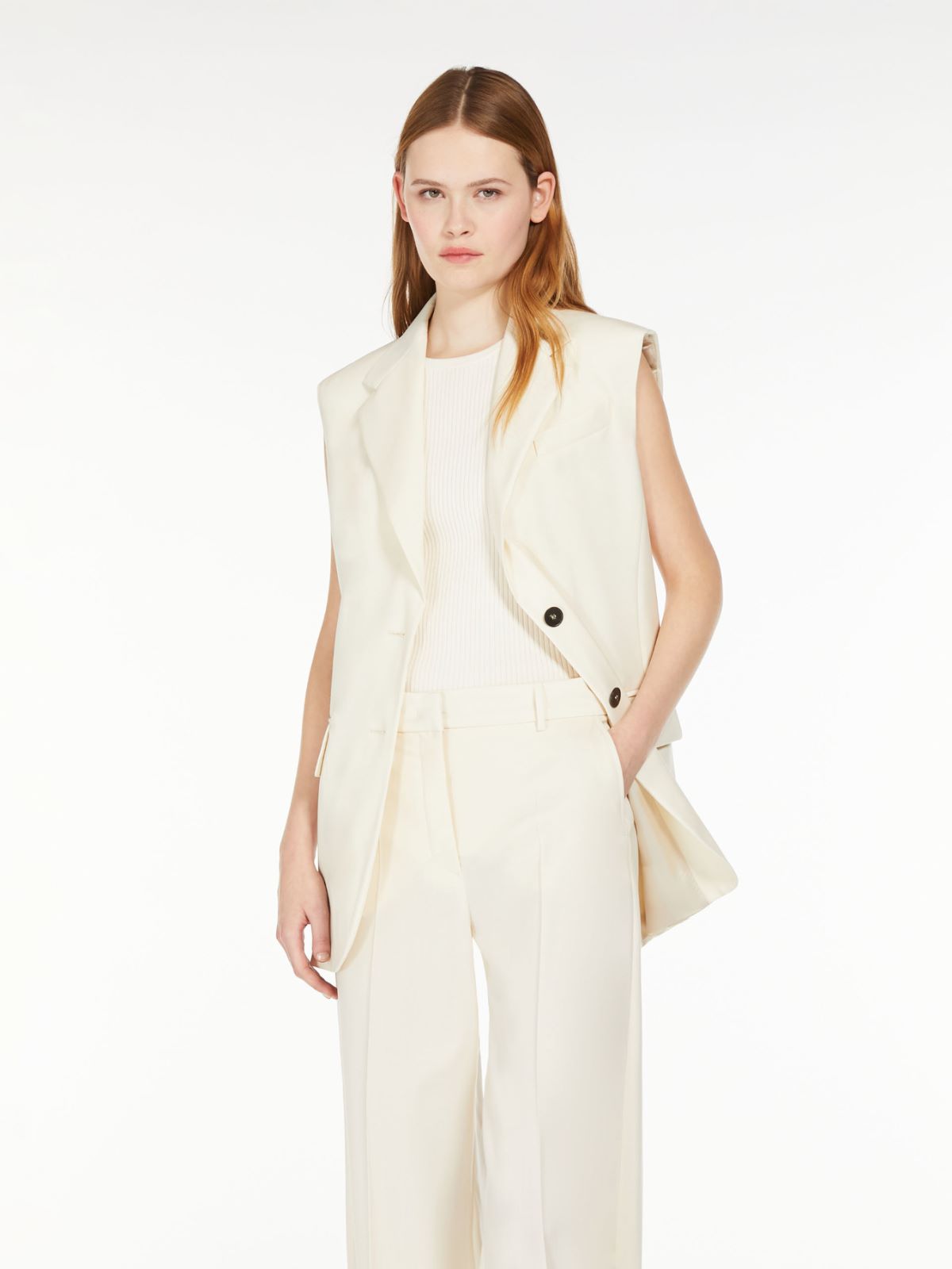 Weekend Gilet in tela di lana stretch Convenienza