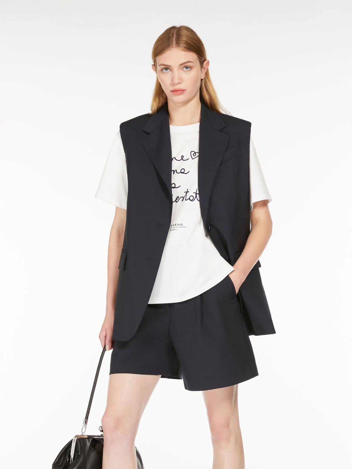 Weekend Gilet in tela di lana stretch Novità