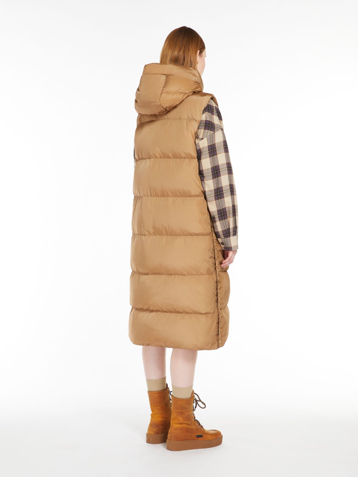 Weekend Gilet lungo in taffetà antigoccia Vendita Calda