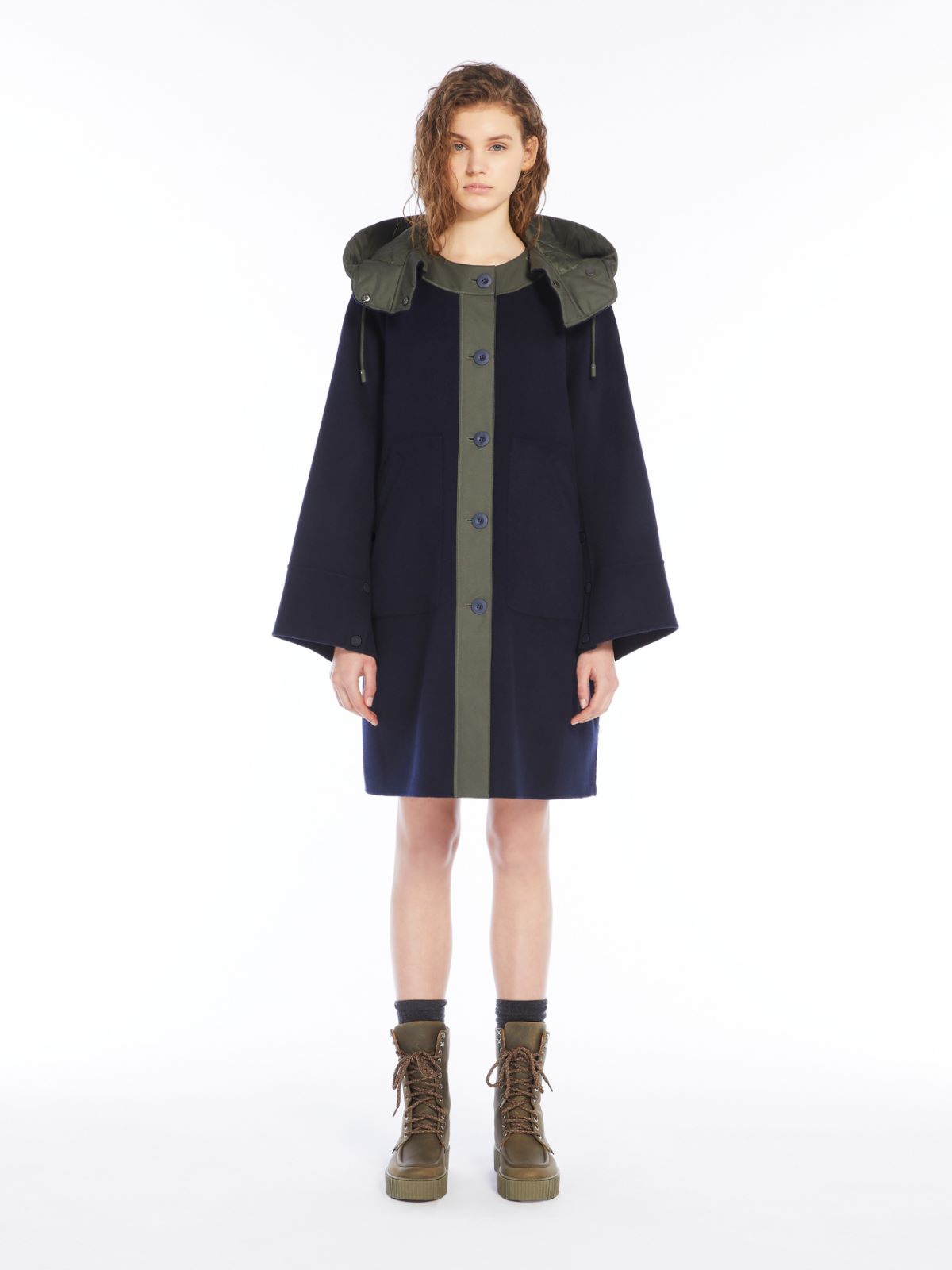 Weekend Parka in lana e tela antigoccia Moda