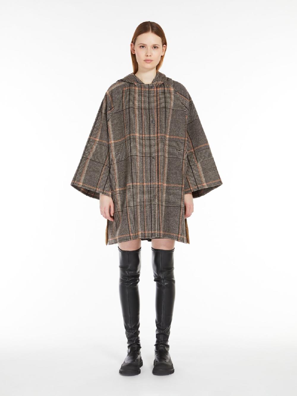 Weekend Cappotto in lana check e tela antigoccia Spedizione Gratuita