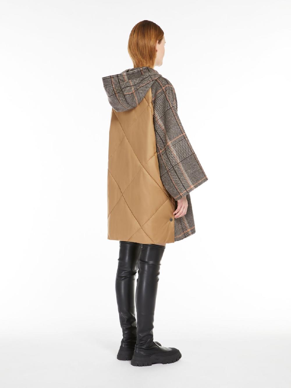 Weekend Cappotto in lana check e tela antigoccia Spedizione Gratuita