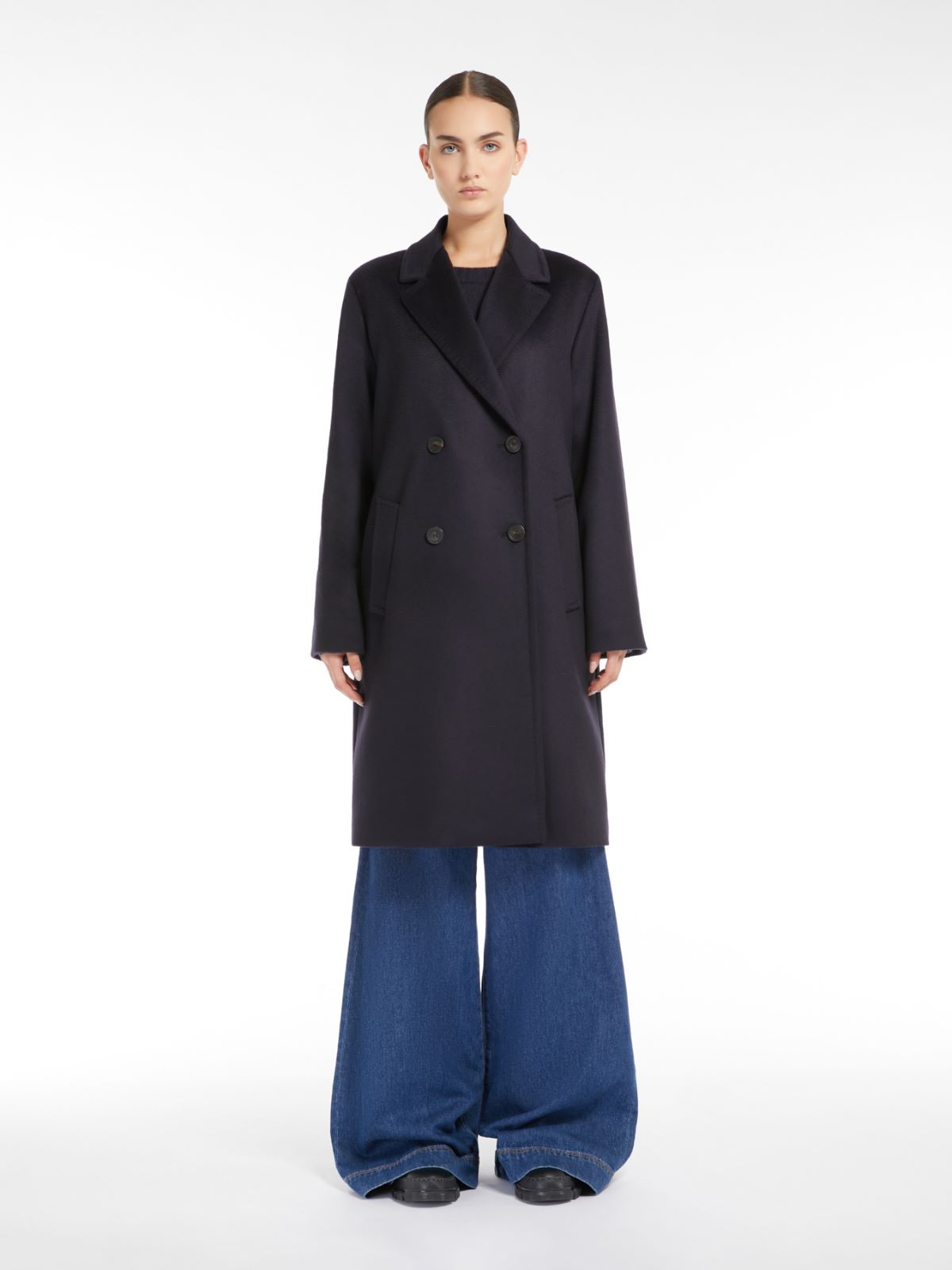Weekend Cappotto doppiopetto in drap di lana Presa