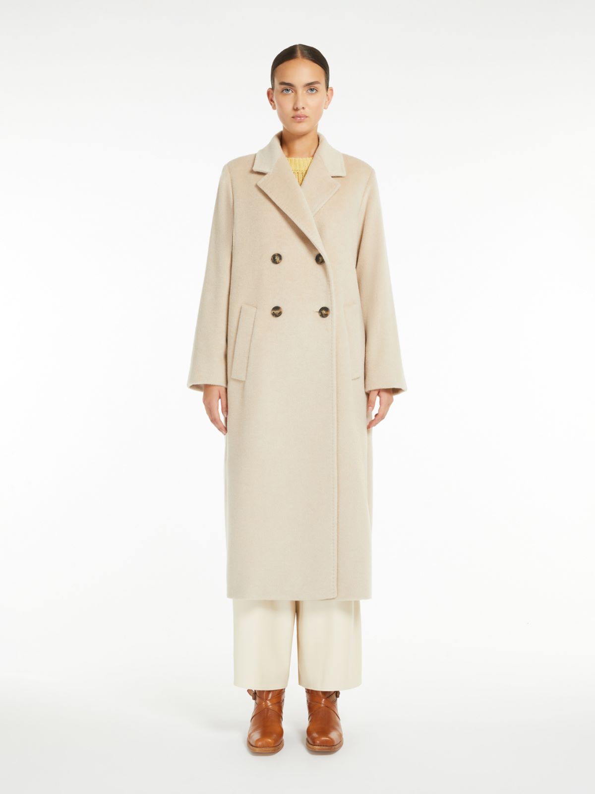 Weekend Cappotto doppiopetto in lana e alpaca Vendita Economica