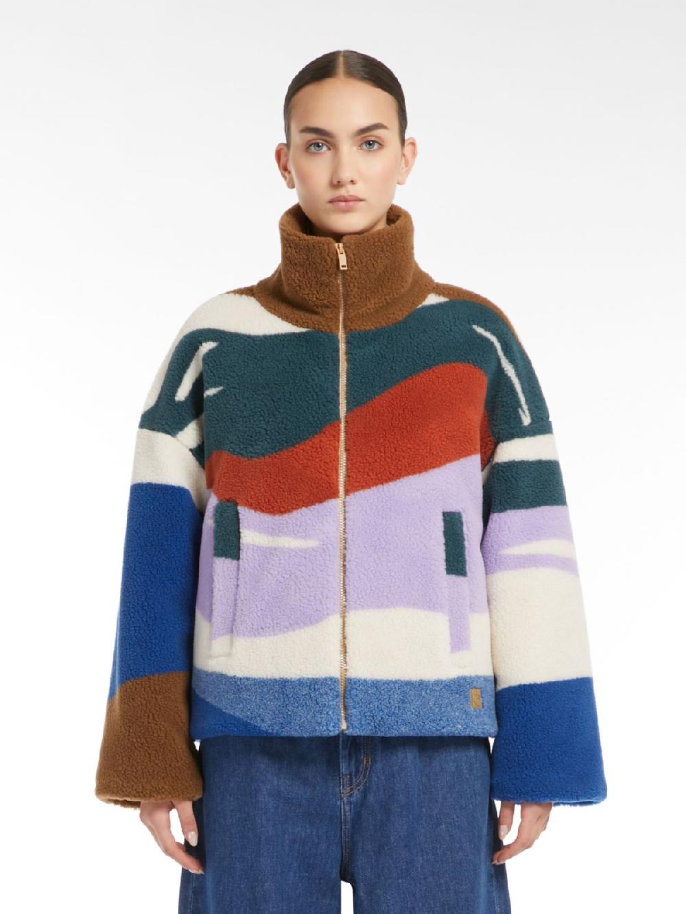 Weekend Piumino corto in jersey di lana jacquard Vendita