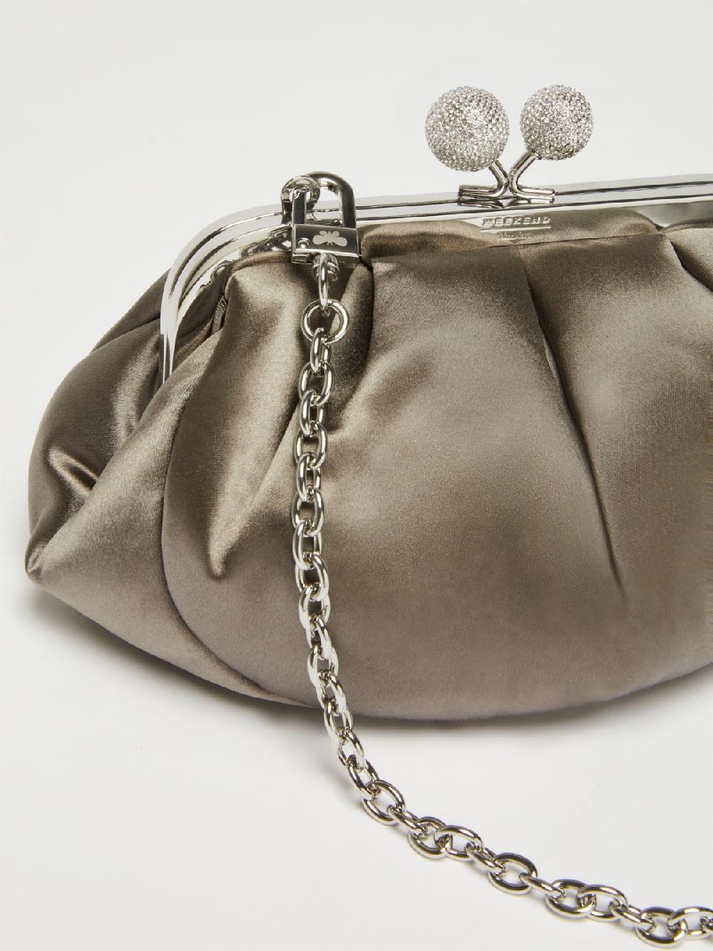 Weekend Pasticcino Bag Small in raso con strass Presa