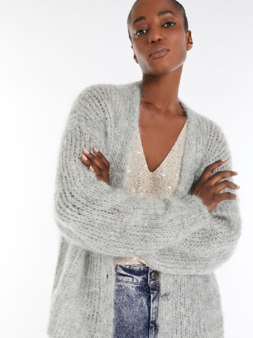 Weekend Cardigan in filato di mohair Sconto
