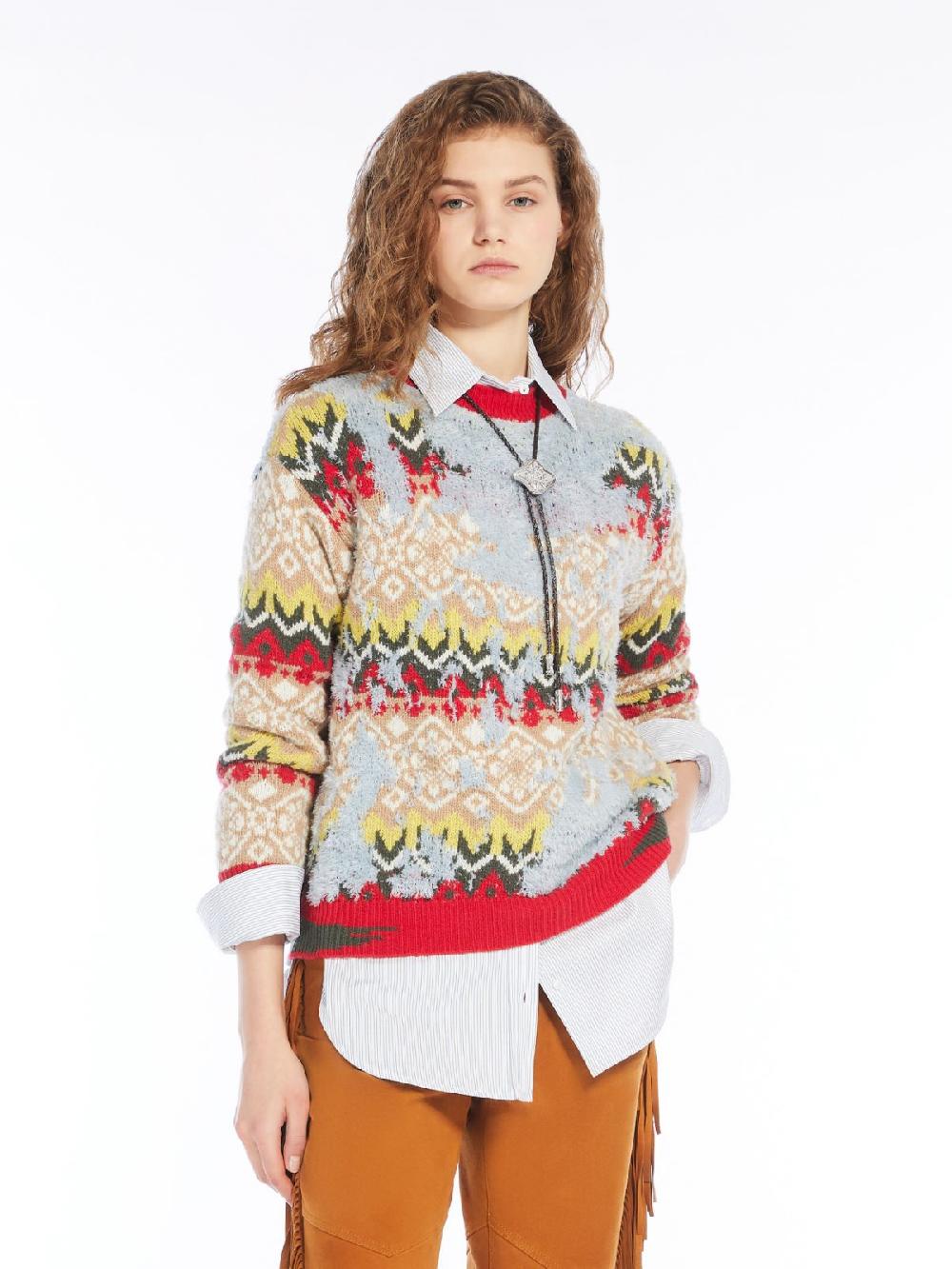 Weekend Maglia in mista lana jacquard In Linea