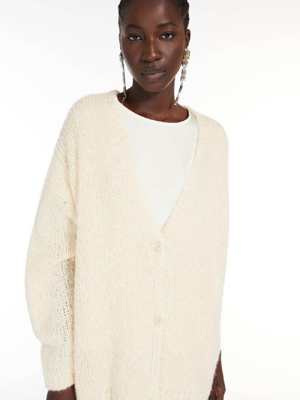 Weekend Cardigan over in alpaca e cotone Pezzi Unici