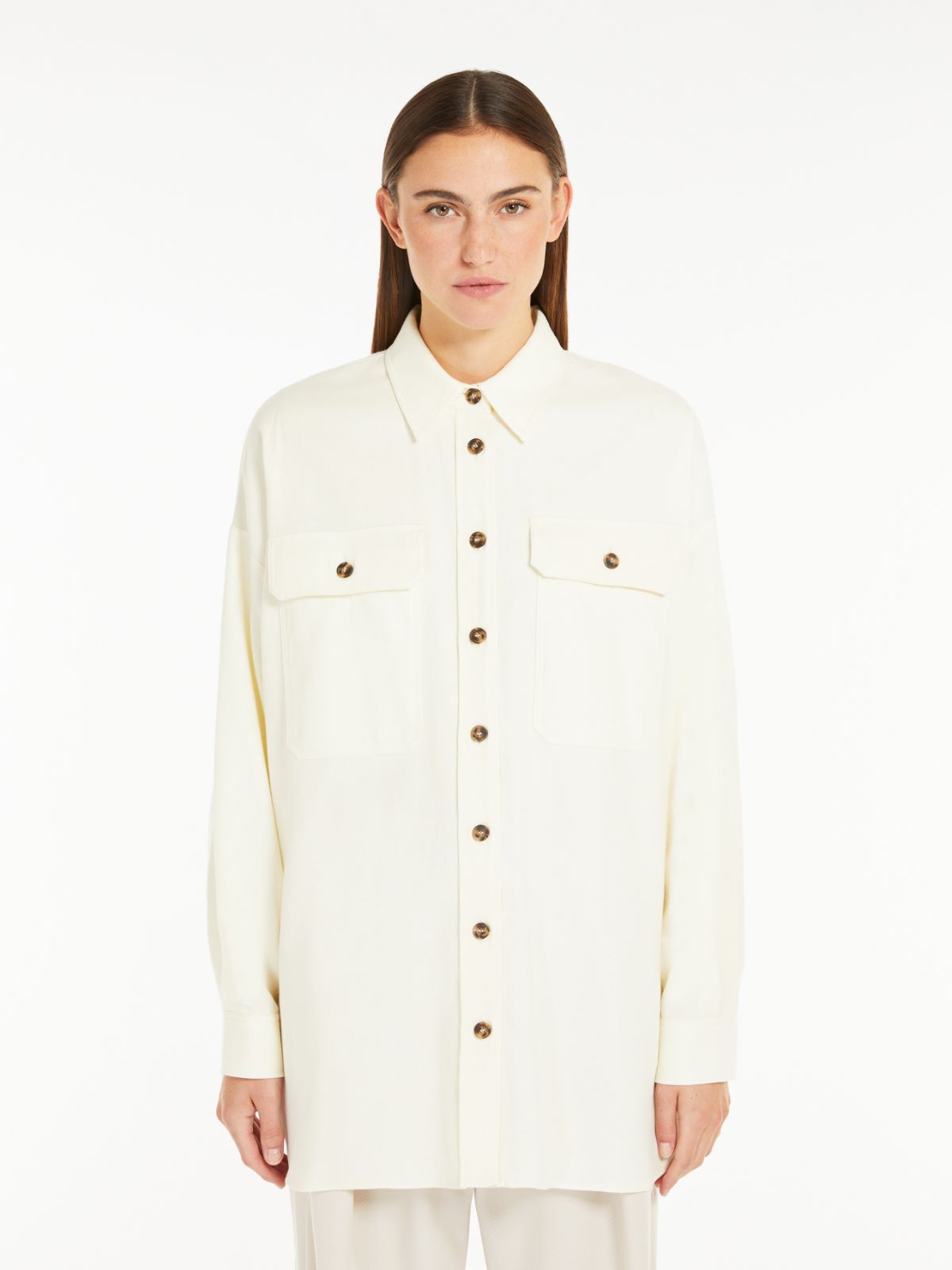 Weekend Camicia over in flanella di cotone Sconto