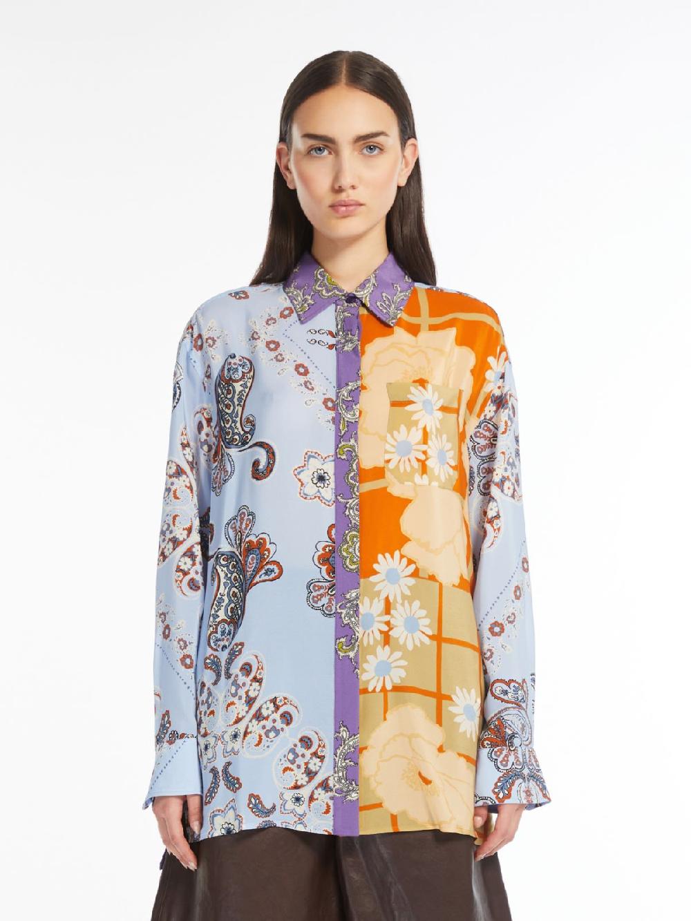 Weekend Camicia in crêpe de Chine stampata Economico